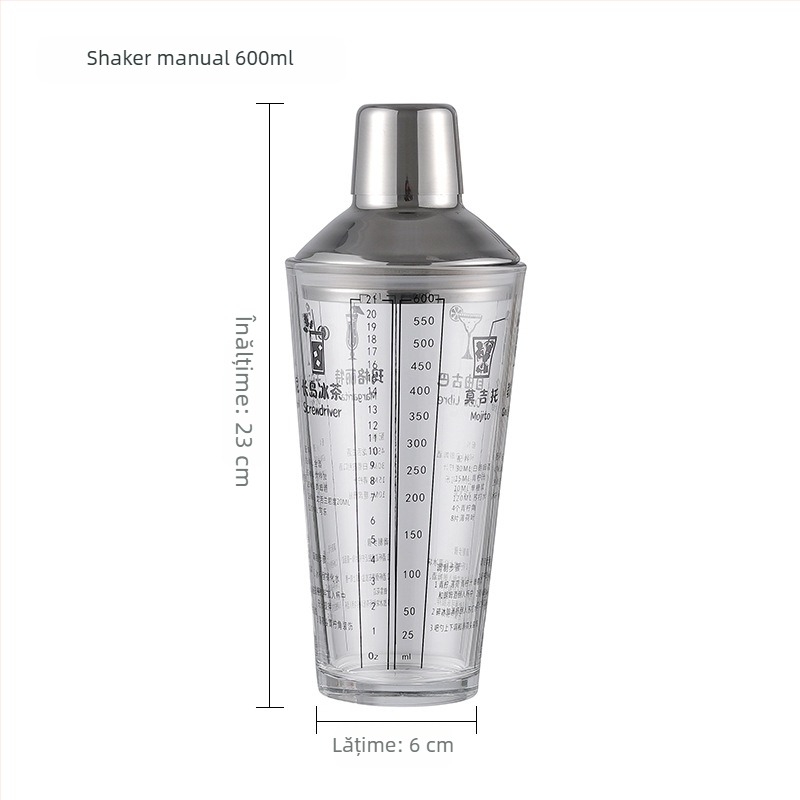 Set de instrumente pentru cocktail din oțel inoxidabil – Shaker și echipamente de bar pentru acasă