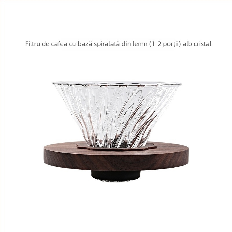 Cafea pour-over din sticlă borosilicat, cu filtru și recipient partajabil, pentru uz casnic, personalizare a logo-ului
