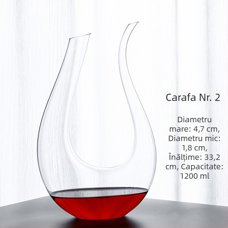 Decantor pentru vin roșu, stil european, sticlă fără plumb, capacitate 1000 ml, de înaltă calitate
