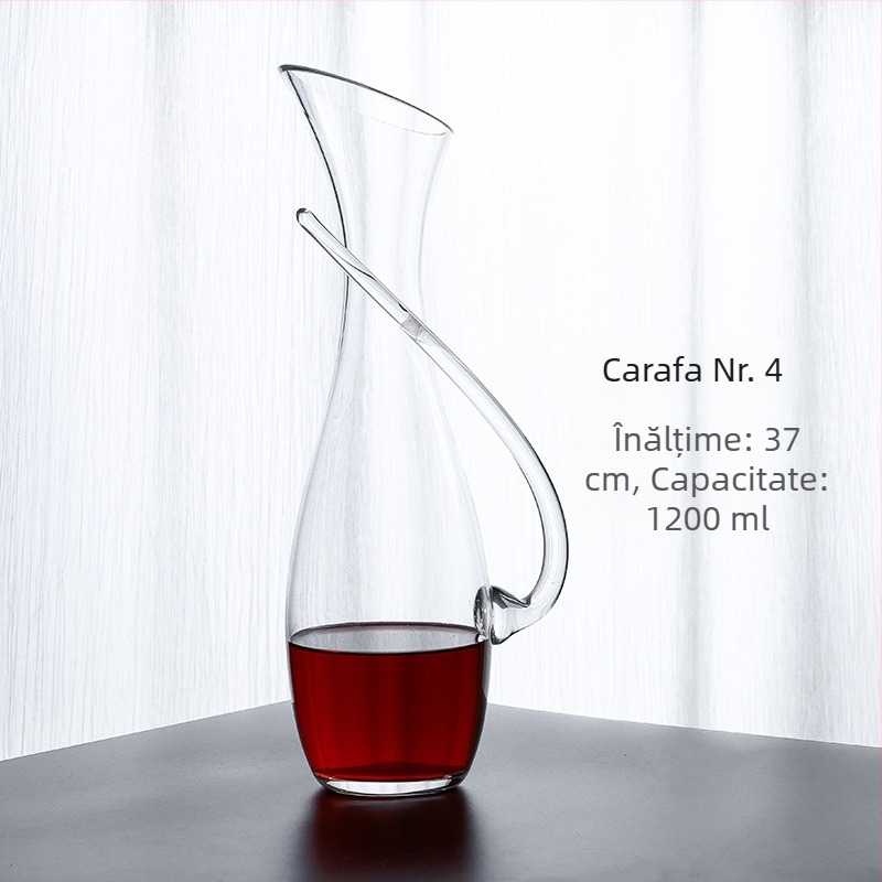 Decantor pentru vin roșu, stil european, sticlă fără plumb, capacitate 1000 ml, de înaltă calitate