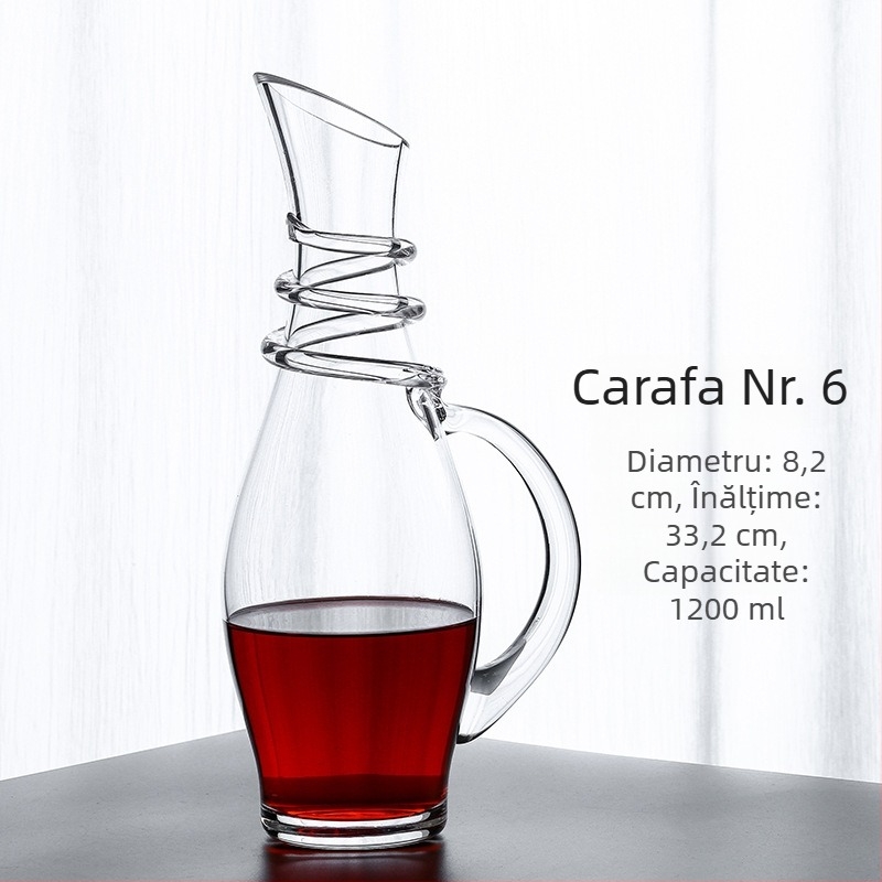 Decantor pentru vin roșu, stil european, sticlă fără plumb, capacitate 1000 ml, de înaltă calitate
