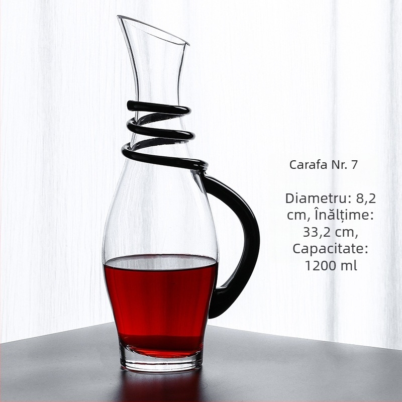 Decantor pentru vin roșu, stil european, sticlă fără plumb, capacitate 1000 ml, de înaltă calitate