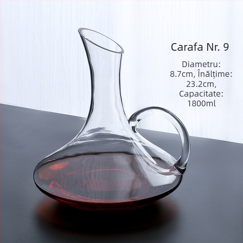 Decantor pentru vin roșu, stil european, sticlă fără plumb, capacitate 1000 ml, de înaltă calitate