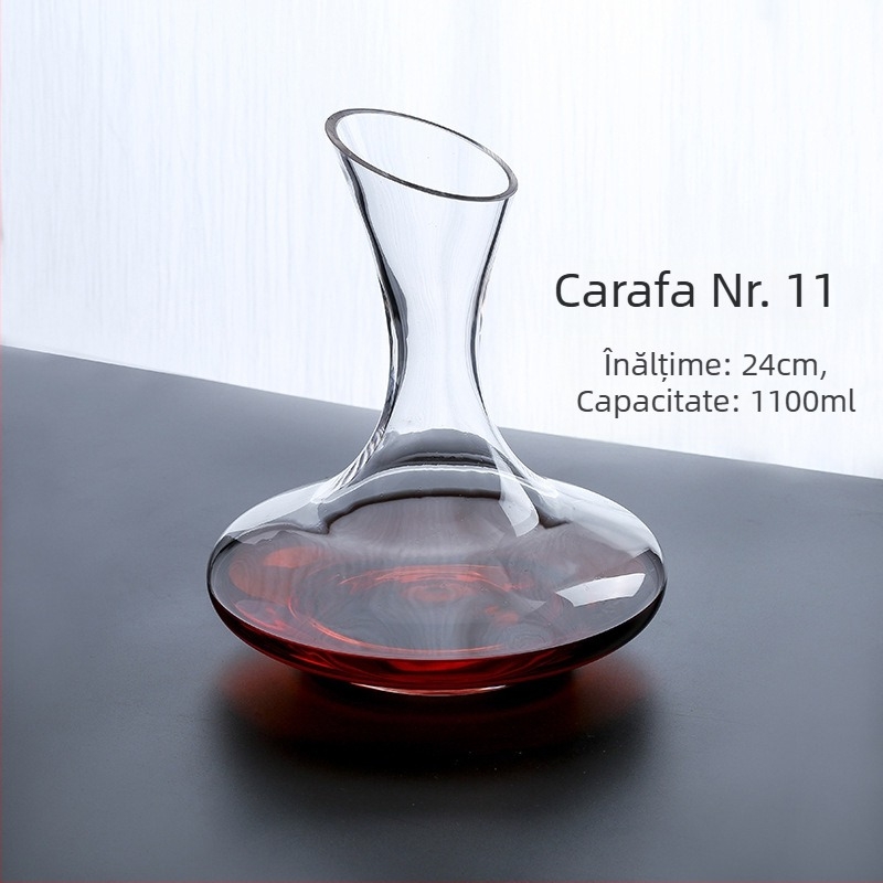 Decantor pentru vin roșu, stil european, sticlă fără plumb, capacitate 1000 ml, de înaltă calitate