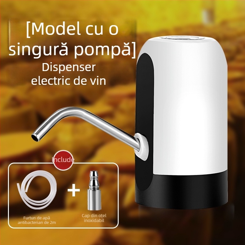 Pompă electrică pentru vin, pentru uz casnic, dozator auto-primar pentru borcan de vin, dozator mic, complet automat pentru băuturi alcoolice