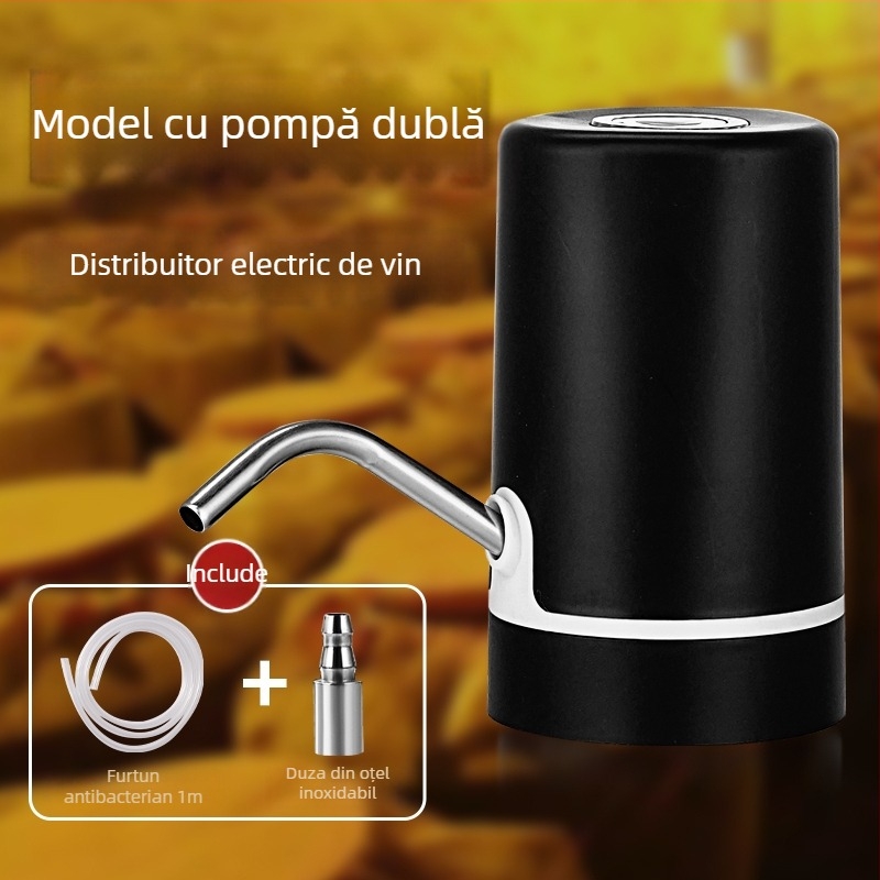 Pompă electrică pentru vin, pentru uz casnic, dozator auto-primar pentru borcan de vin, dozator mic, complet automat pentru băuturi alcoolice