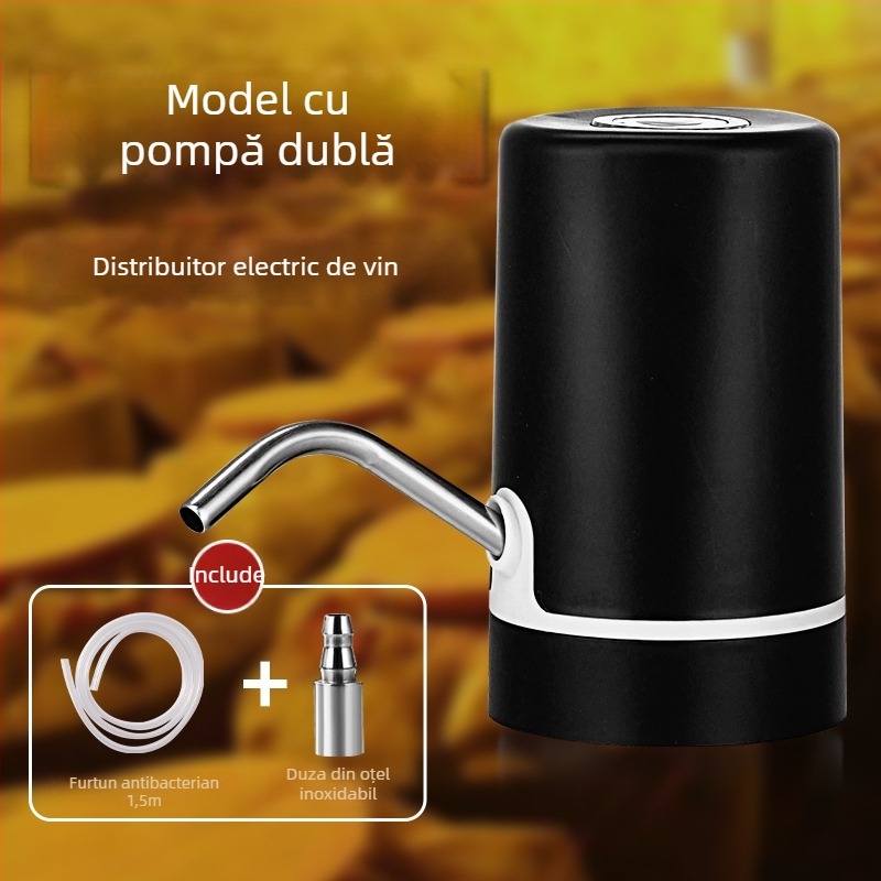 Pompă electrică pentru vin, pentru uz casnic, dozator auto-primar pentru borcan de vin, dozator mic, complet automat pentru băuturi alcoolice