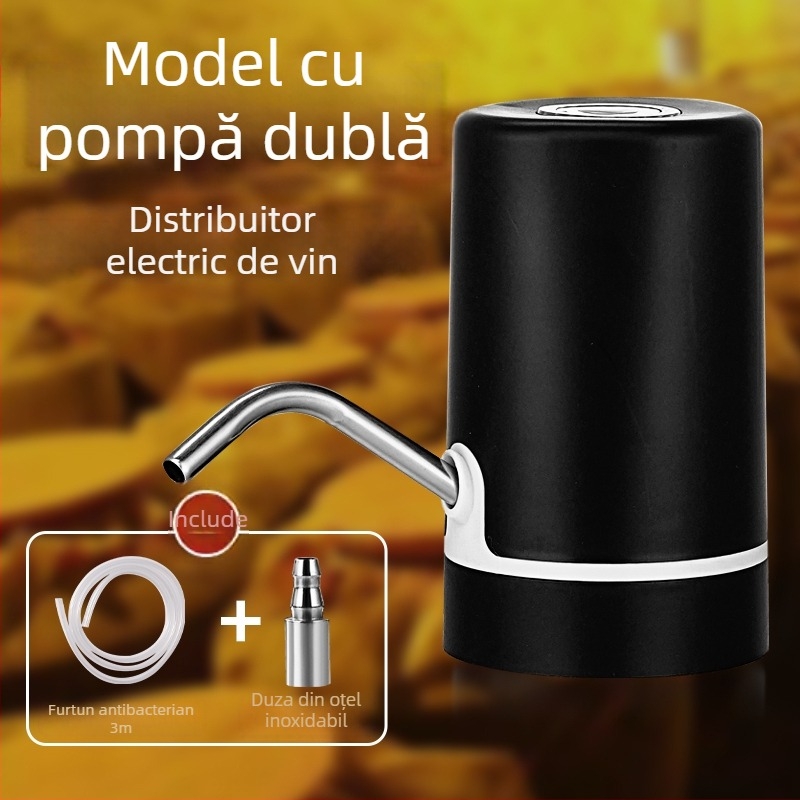 Pompă electrică pentru vin, pentru uz casnic, dozator auto-primar pentru borcan de vin, dozator mic, complet automat pentru băuturi alcoolice