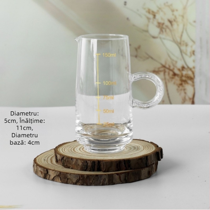 Decantor din sticlă de cristal pentru vin cu scară de măsurare, pentru vin alb și roșu, pentru uz casnic