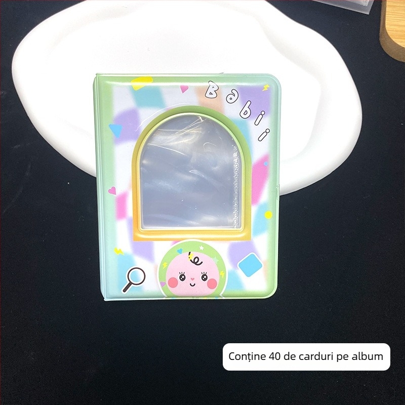 Album de carduri GMM cu un singur rând, album Polaroid de 3 inch, depozitare pentru carduri mici