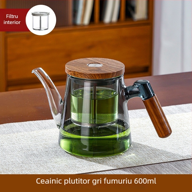Ceainic din sticlă nou cu filtru pentru separarea apei, pentru casă și birou