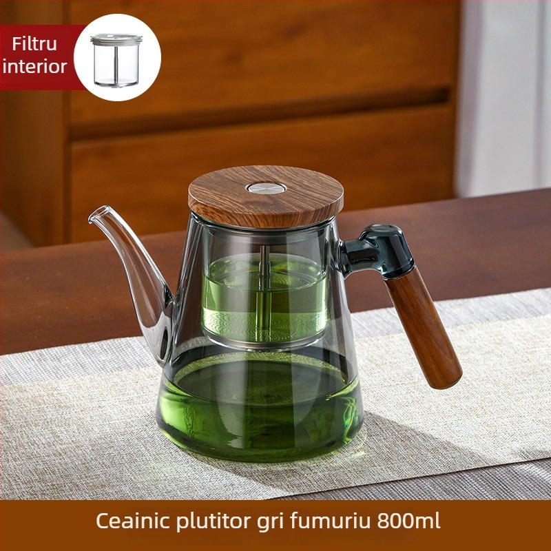 Ceainic din sticlă nou cu filtru pentru separarea apei, pentru casă și birou
