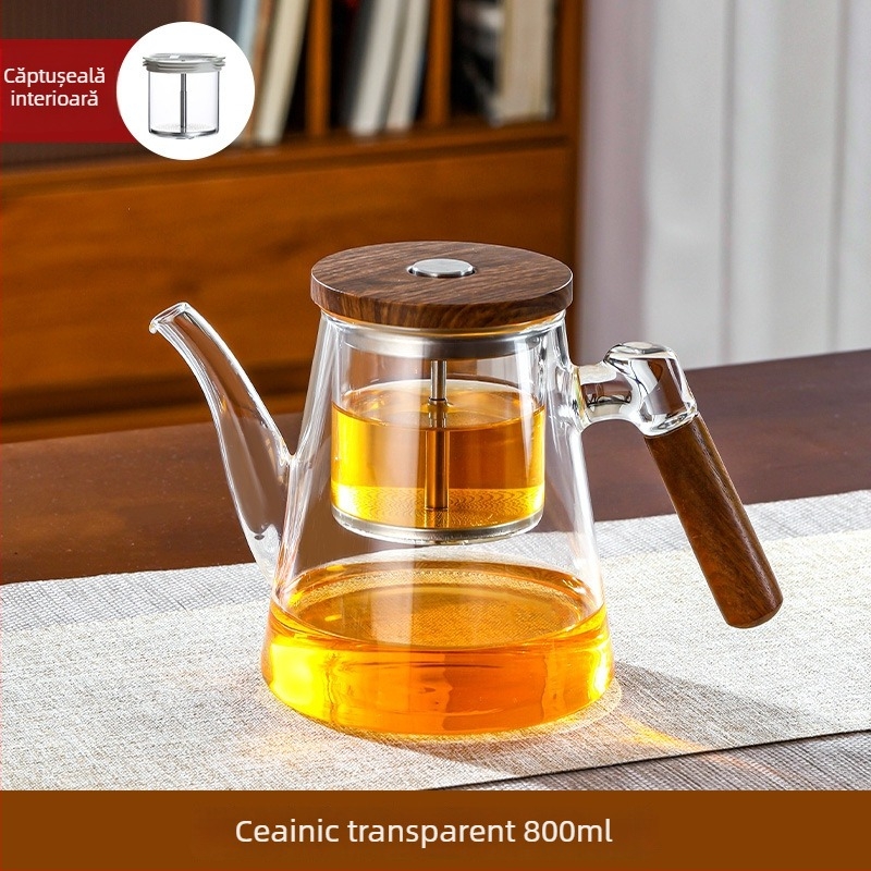 Ceainic din sticlă nou cu filtru pentru separarea apei, pentru casă și birou