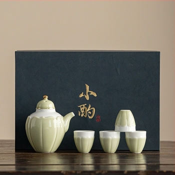Set ceramic de pahare mici pentru vin, în stil japonez, cu dozator din porțelan pentru băuturi și cutie cadou, stil retro