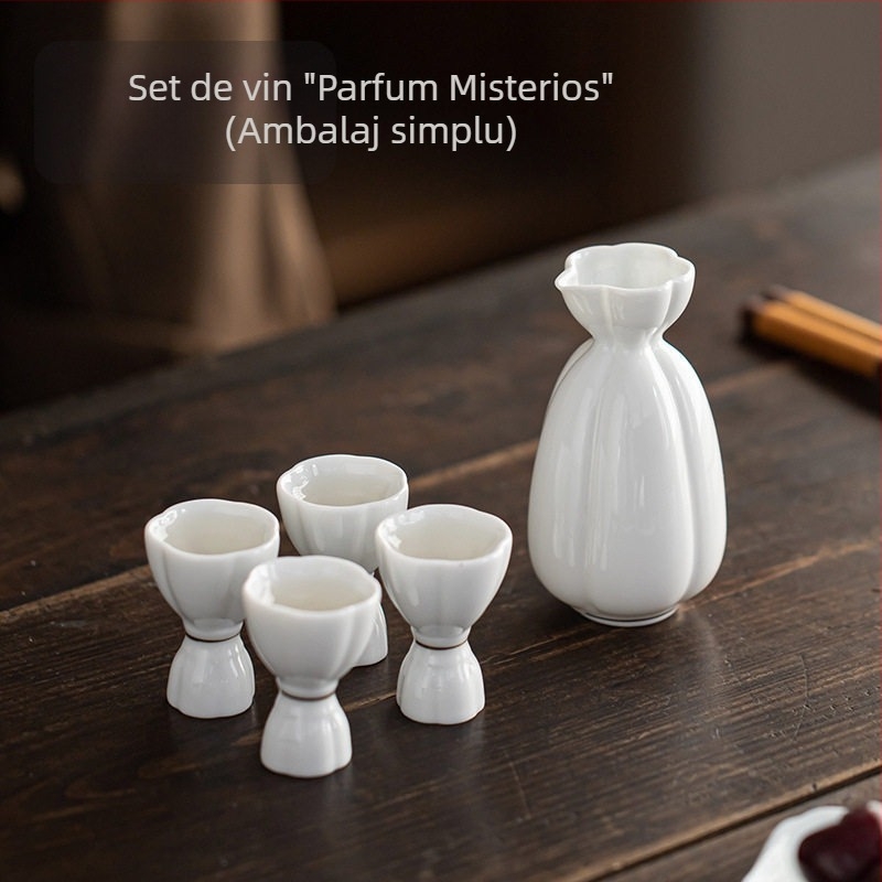 Set ceramic de pahare mici pentru vin, în stil japonez, cu dozator din porțelan pentru băuturi și cutie cadou, stil retro