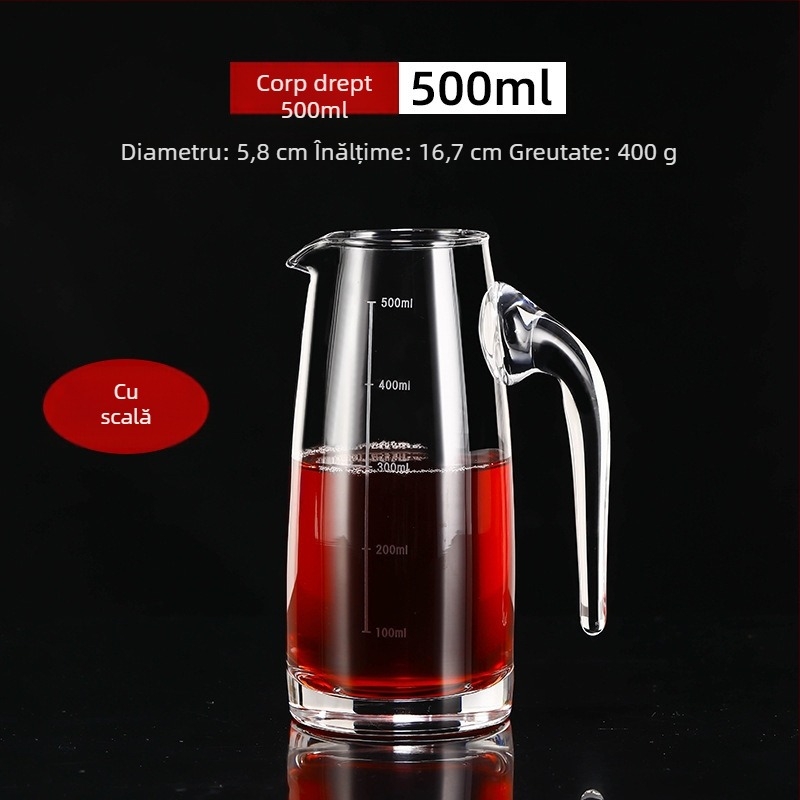Decantor din sticlă pentru uz casnic, mic, pentru vin alb, vin roșu și băuturi spirtoase