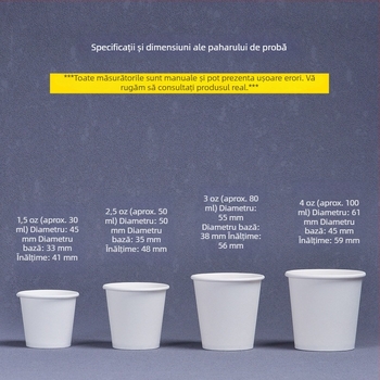 Cupe de degustare de unică folosință, pahare mici de hârtie cu siglă, 30 ml