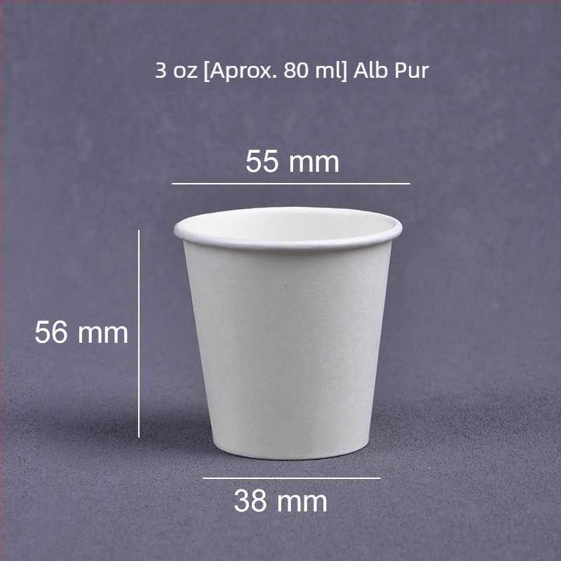 Cupe de degustare de unică folosință, pahare mici de hârtie cu siglă, 30 ml