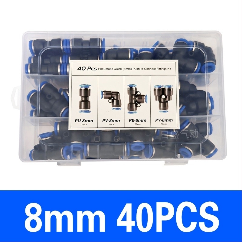 Set din plastic PU cu conectare directă, 50 de bucăți, conține 60 conectori PC și 72 de conectori pneumatice