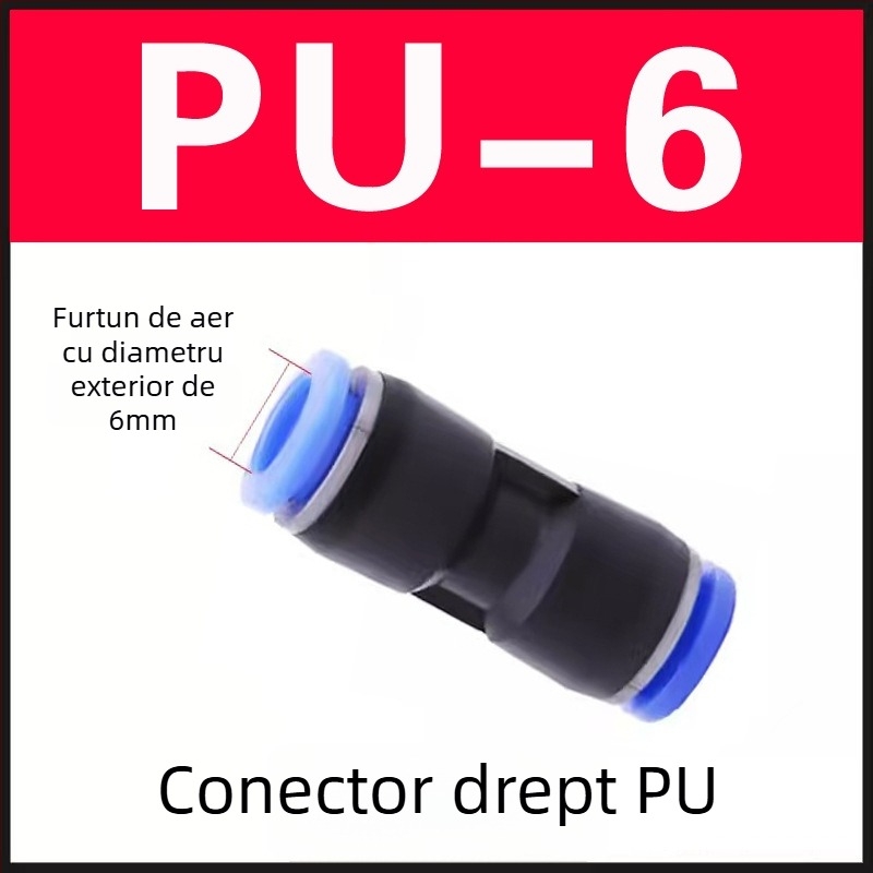 Set din plastic PU cu conectare directă, 50 de bucăți, conține 60 conectori PC și 72 de conectori pneumatice
