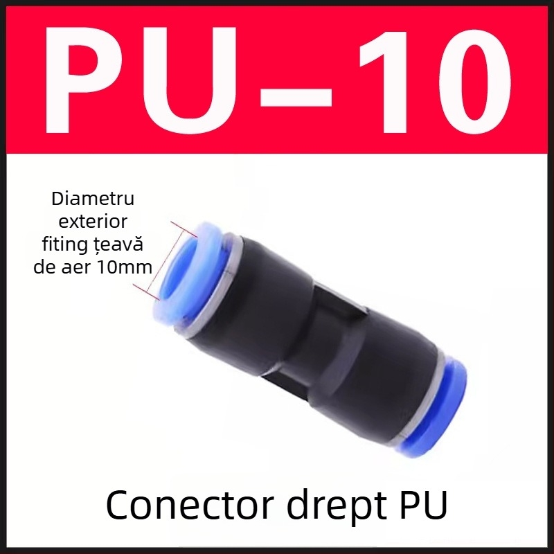 Set din plastic PU cu conectare directă, 50 de bucăți, conține 60 conectori PC și 72 de conectori pneumatice