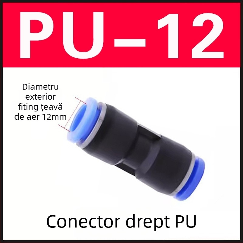 Set din plastic PU cu conectare directă, 50 de bucăți, conține 60 conectori PC și 72 de conectori pneumatice