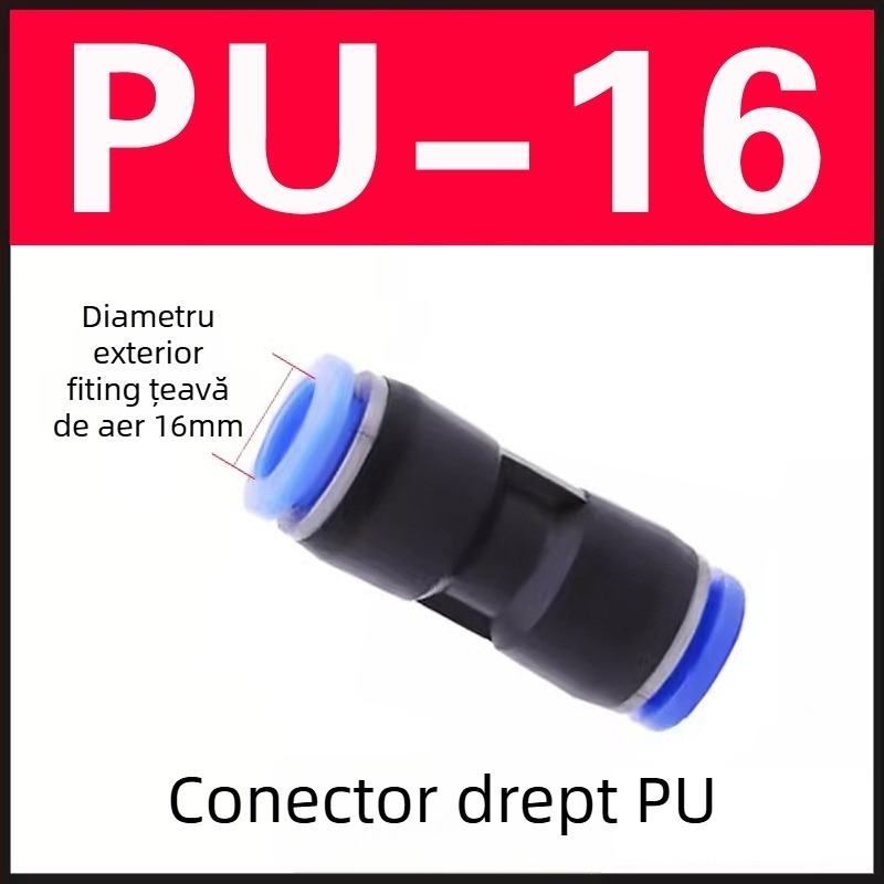 Set din plastic PU cu conectare directă, 50 de bucăți, conține 60 conectori PC și 72 de conectori pneumatice