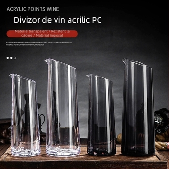 Dozator de alcool din policarbonat, rezistent la rupere, transparent, gri, design diamant, pentru bar și KTV