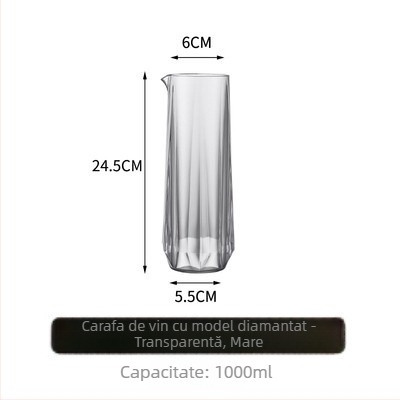 Dozator de alcool din policarbonat, rezistent la rupere, transparent, gri, design diamant, pentru bar și KTV