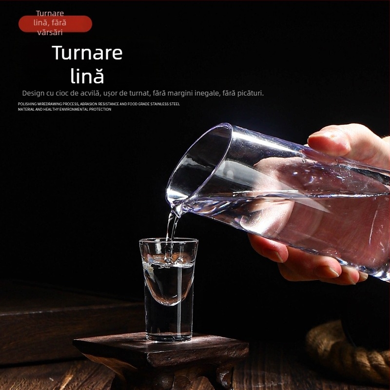 Dozator de alcool din policarbonat, rezistent la rupere, transparent, gri, design diamant, pentru bar și KTV