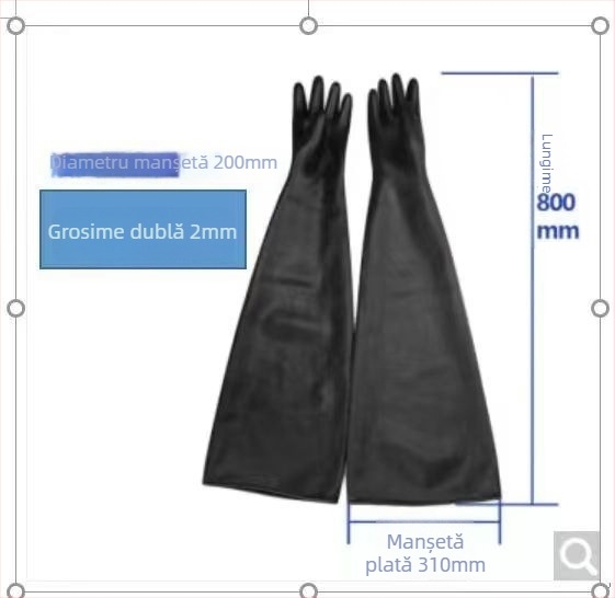 Mănuși din latex, rezistente la acizi și baze, industriale, rezistente la ulei, impermeabile, antiderapante, negre, North Tower