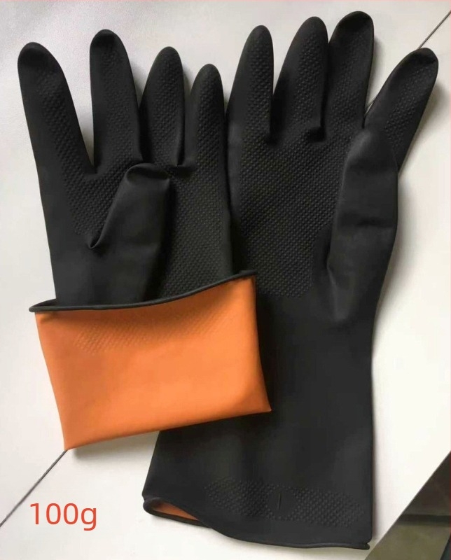 Mănuși din latex, rezistente la acizi și baze, industriale, rezistente la ulei, impermeabile, antiderapante, negre, North Tower