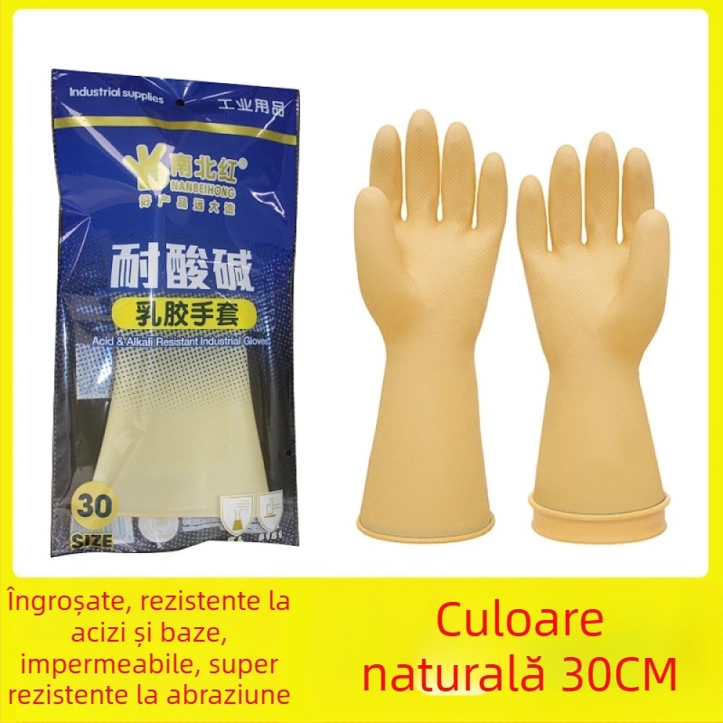 Mănuși din latex, rezistente la acizi și baze, industriale, rezistente la ulei, impermeabile, antiderapante, negre, North Tower