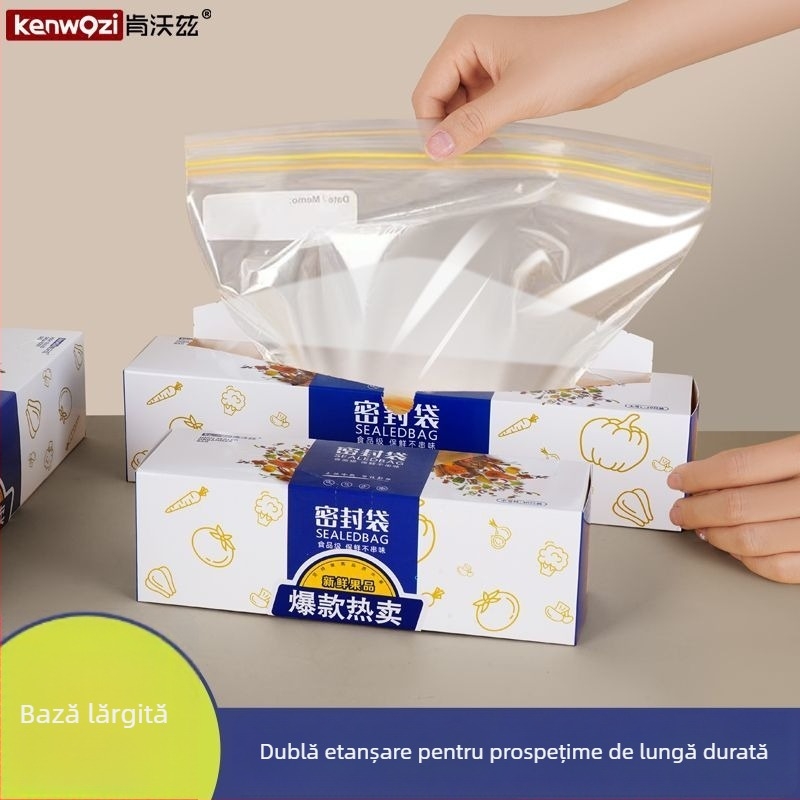Pungi sigilate alimentare, pungi resigilabile pentru congelator, pungi de depozitare din plastic pentru frigider