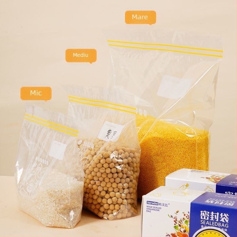 Pungi sigilate alimentare, pungi resigilabile pentru congelator, pungi de depozitare din plastic pentru frigider
