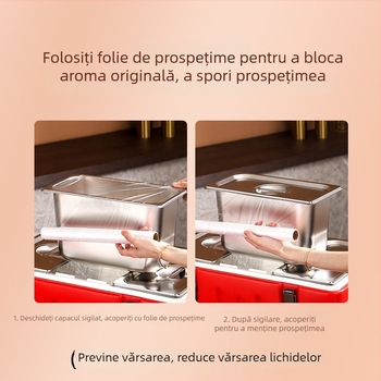 Cutie izolată din oțel inoxidabil pentru alimente, 40L, pentru livrări la pachet și tarabe