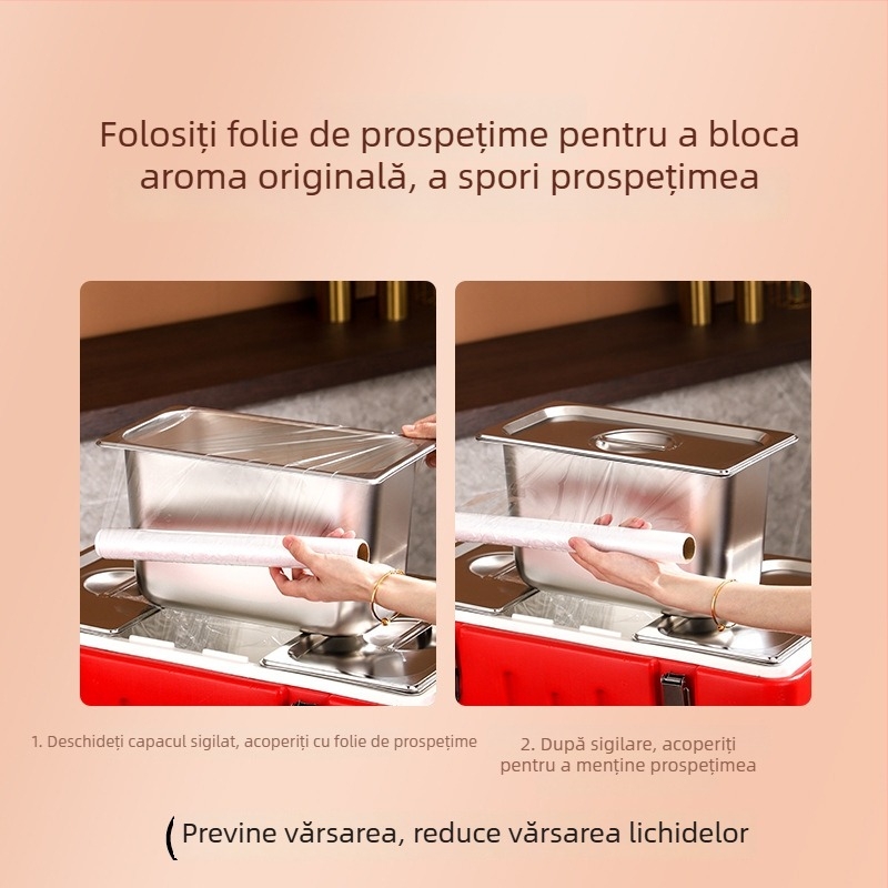 Cutie izolată din oțel inoxidabil pentru alimente, 40L, pentru livrări la pachet și tarabe
