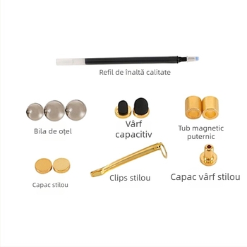 Cleme metalice pentru stylus capacitiv, clipsuri pentru stilou și creion, clipsuri cu margine extensibilă, accesorii magnetice pentru pix