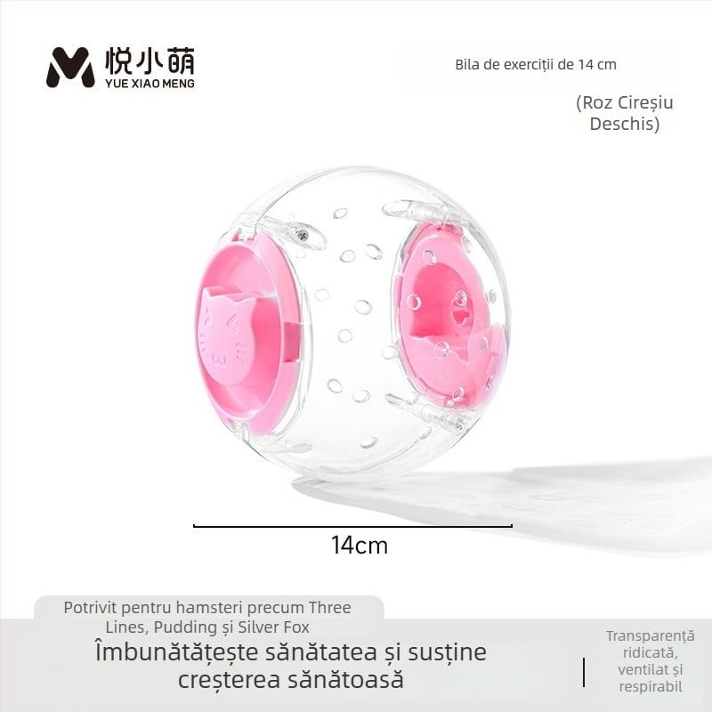 Roata de alergare pentru hamster — jucărie interactivă din plastic pentru rozătoare mici
