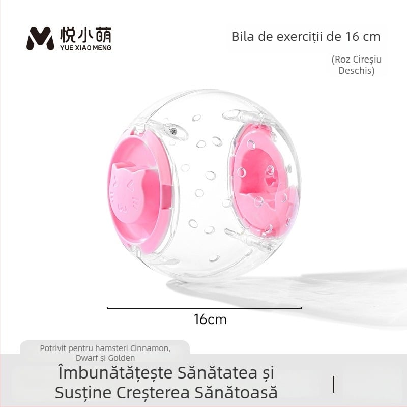 Roata de alergare pentru hamster — jucărie interactivă din plastic pentru rozătoare mici
