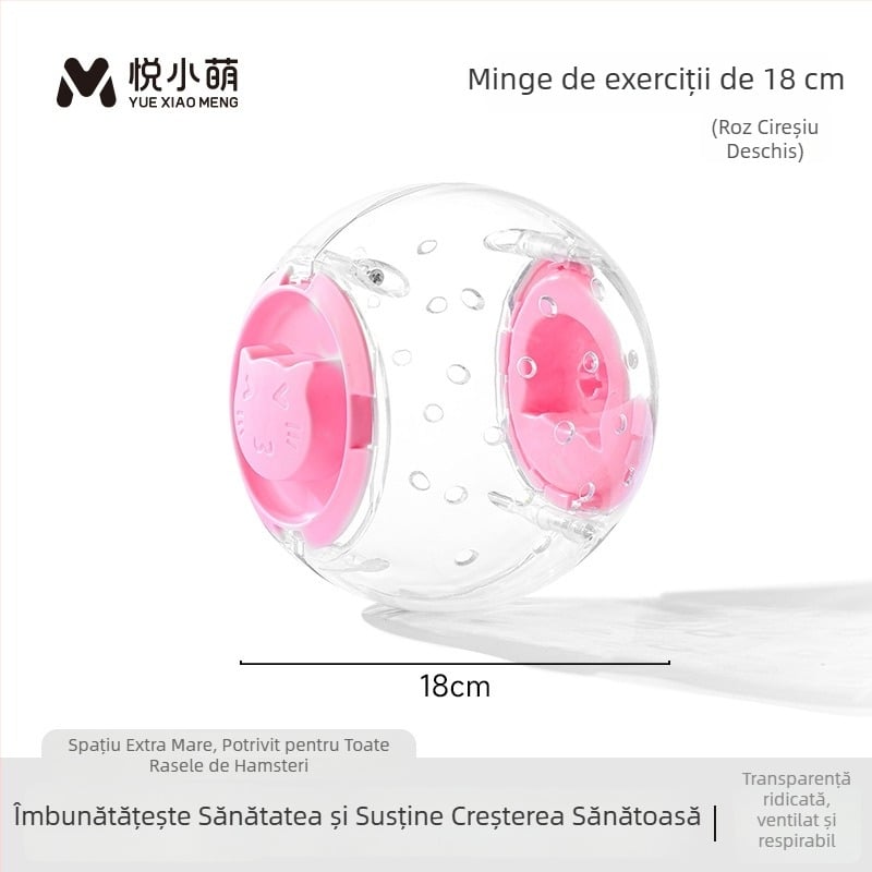 Roata de alergare pentru hamster — jucărie interactivă din plastic pentru rozătoare mici
