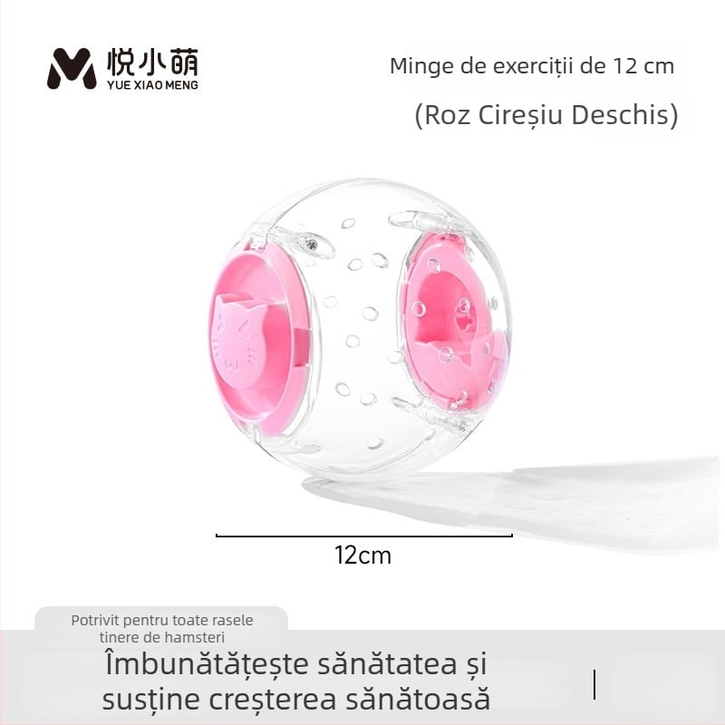 Roata de alergare pentru hamster — jucărie interactivă din plastic pentru rozătoare mici