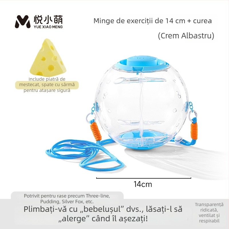 Roata de alergare pentru hamster — jucărie interactivă din plastic pentru rozătoare mici