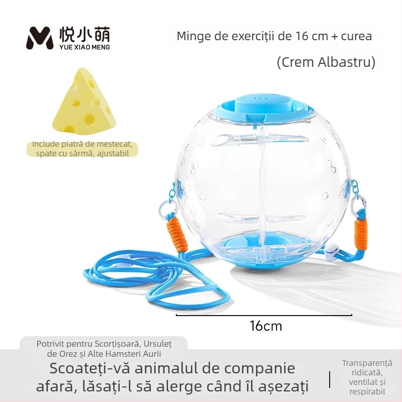 Roata de alergare pentru hamster — jucărie interactivă din plastic pentru rozătoare mici