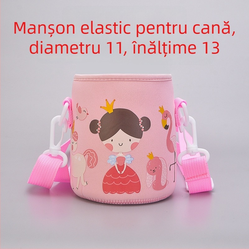Husă de protecție pentru sticlă, cu design Lego în stil desen animat – husă portabilă pentru elevi, pentru călătorii și activități în aer liber