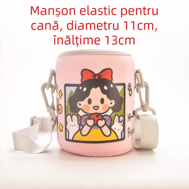 Husă de protecție pentru sticlă, cu design Lego în stil desen animat – husă portabilă pentru elevi, pentru călătorii și activități în aer liber