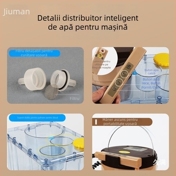 Dispenser ascuns pentru apă în mașină, cu încălzitor termostatic, 24V, apă caldă și rece, boiler cu capacitate mare