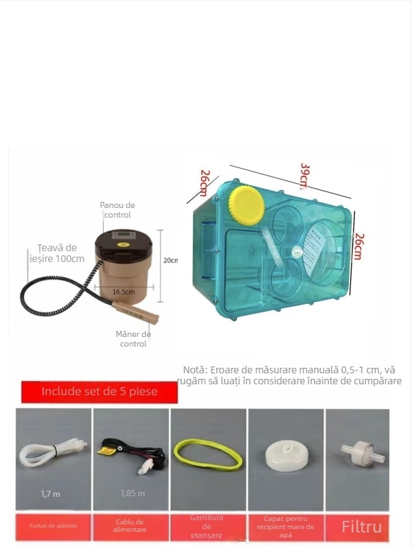 Dispenser ascuns pentru apă în mașină, cu încălzitor termostatic, 24V, apă caldă și rece, boiler cu capacitate mare