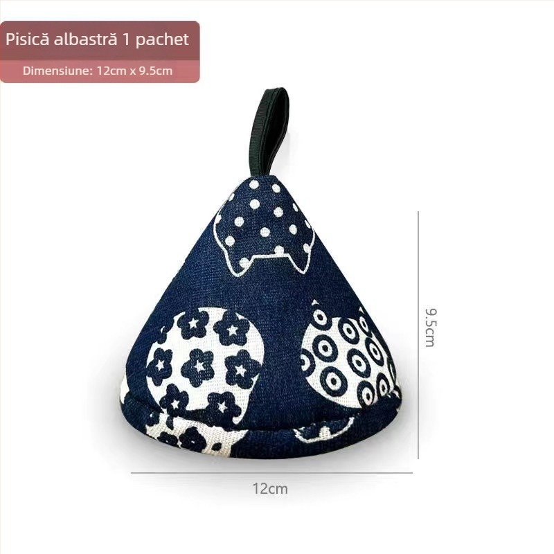 Mănuși izolante în stil japonez pentru manipularea vaselor fierbinți, din bumbac-lin, potrivite pentru vase emailate și oale din fontă