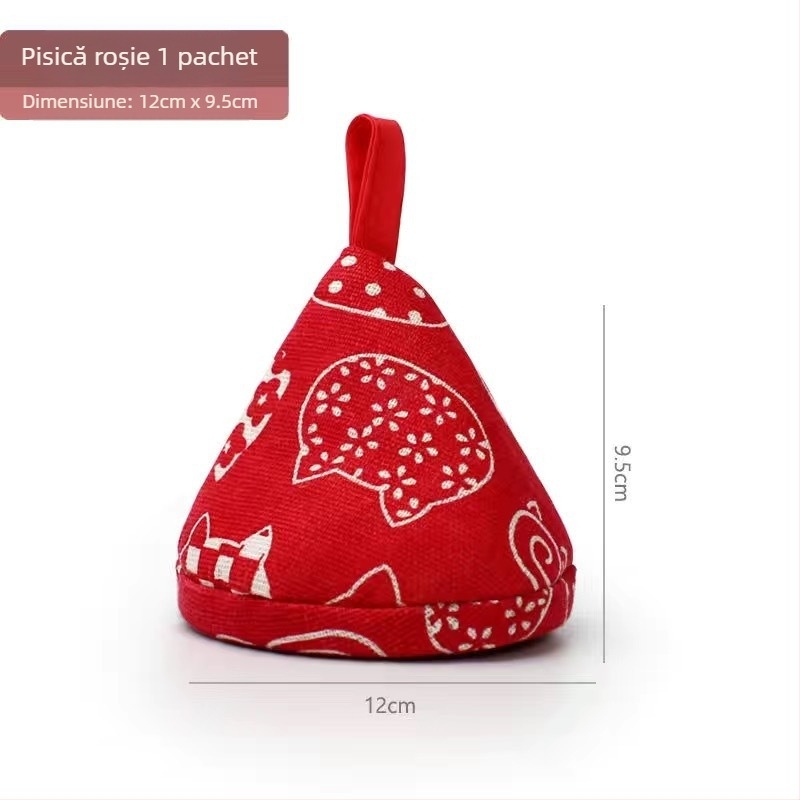 Mănuși izolante în stil japonez pentru manipularea vaselor fierbinți, din bumbac-lin, potrivite pentru vase emailate și oale din fontă